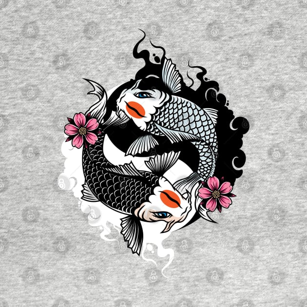 Yin and yang fish by redwane